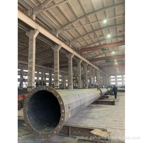 steel pole price 35KV polygonal transmission steel pole Factory